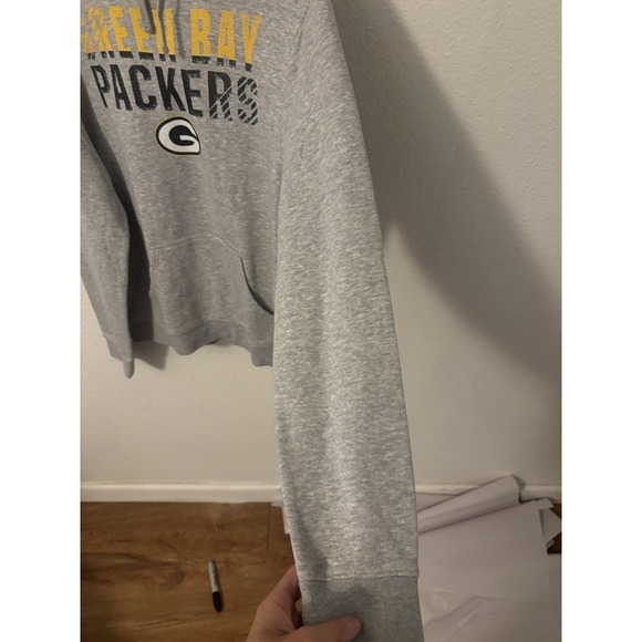 Green Bay Packers Pull Over Hoodie Adult Large Fanatics Gray drawstring pockets - Picture 6 of 10